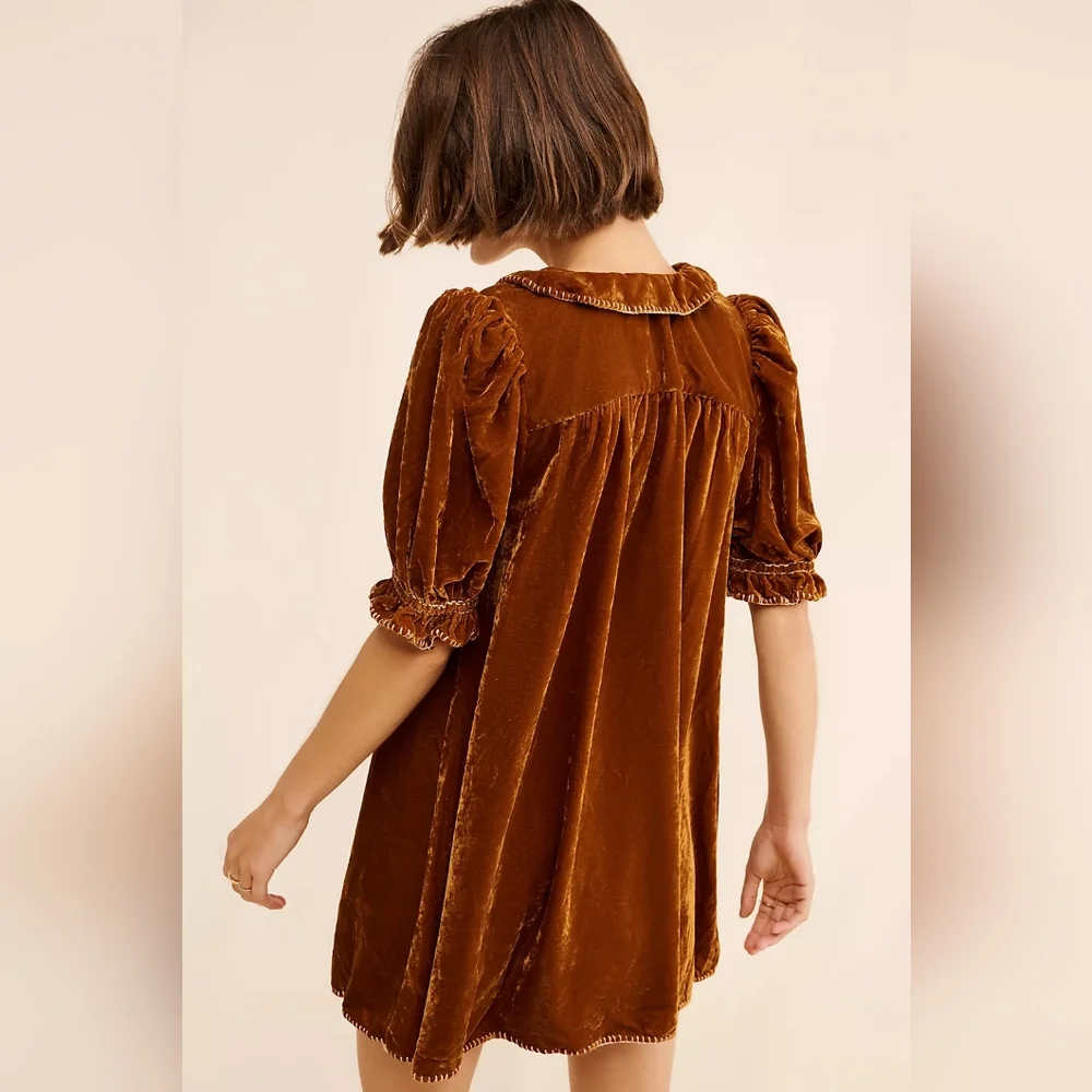 Free People Women's Freya Floral Mini Dress - Brown - Picture 2 of 2